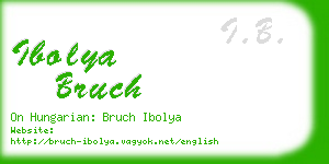 ibolya bruch business card
